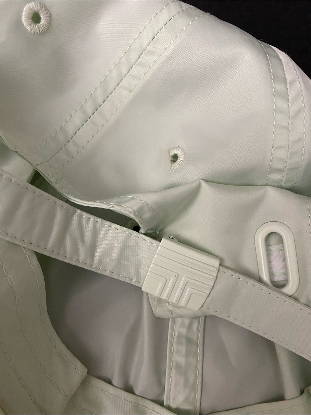TORY BURCH SPORT Grump Satin Pale Mint Baseball Cap Hat Baller Tennis - Picture 7 of 9